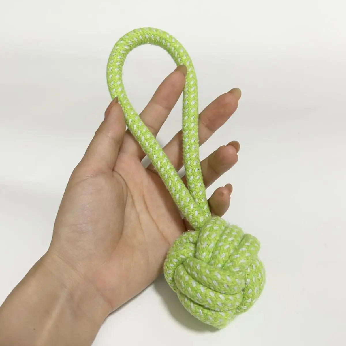 Dog Toy Chew Cotton Rope Teeth Clean Ball Rope Toys Ball Tough Rope Tug of War & Fetching Random Color
