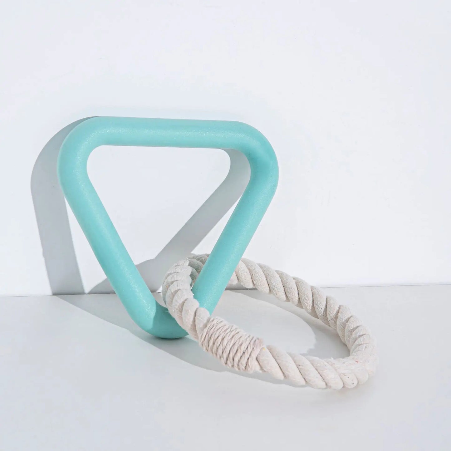 TPR rubber pet toys Triangle Pull ring toy cotton rope chew resistant dog toy Pet interactive tug of war toys