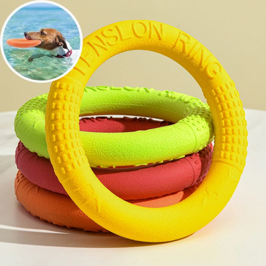 Pet Dog Toys Pet Flying Disk Training Ring Tpr Puller Anti-bite Floating Interactive Supplies Dog Toy Aggressive Chewing Dog Toy